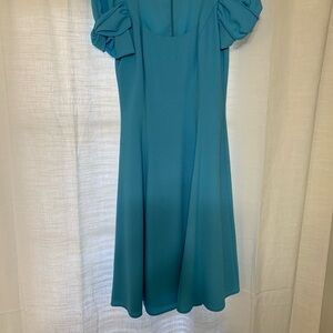 Black Halo Teal Mini Dress